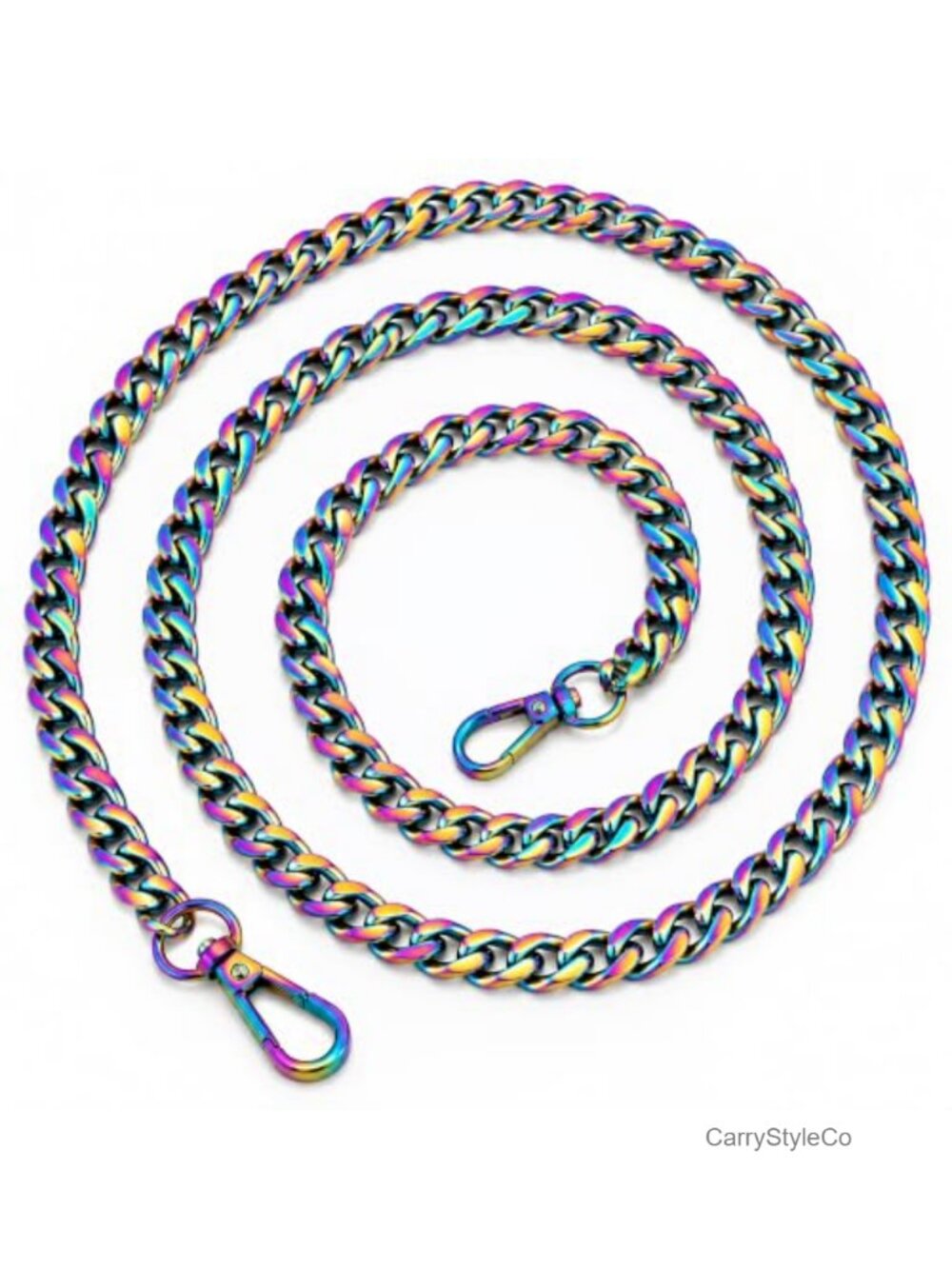 48-Inch Stainless Steel Wallet & Purse Chain Strap - Adjustable Metal Buckle